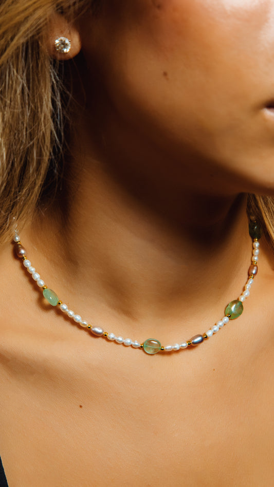 Beads Prehnite Pearl Green