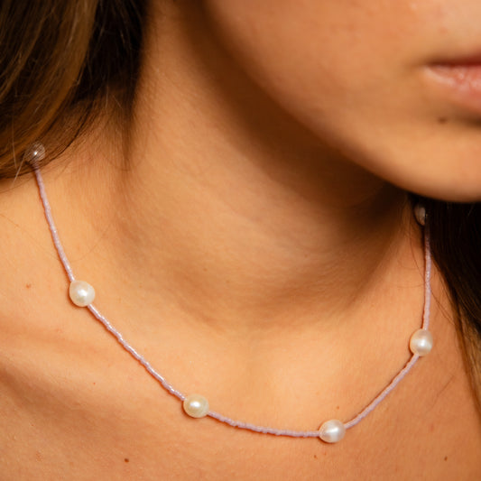 Pearl Acrylic Beads - Purple