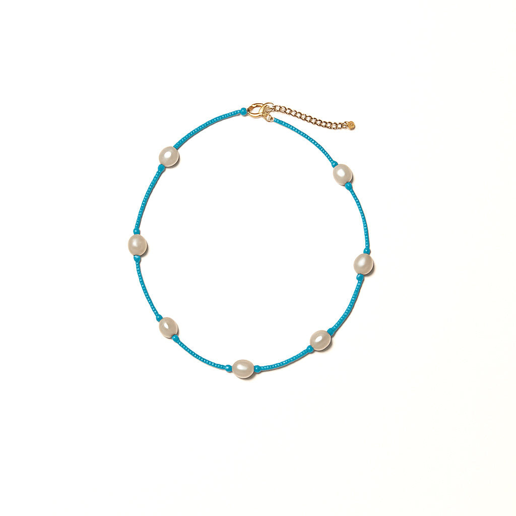 Pearl Acrylic Beads - Blue