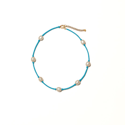 Pearl Acrylic Beads - Blue