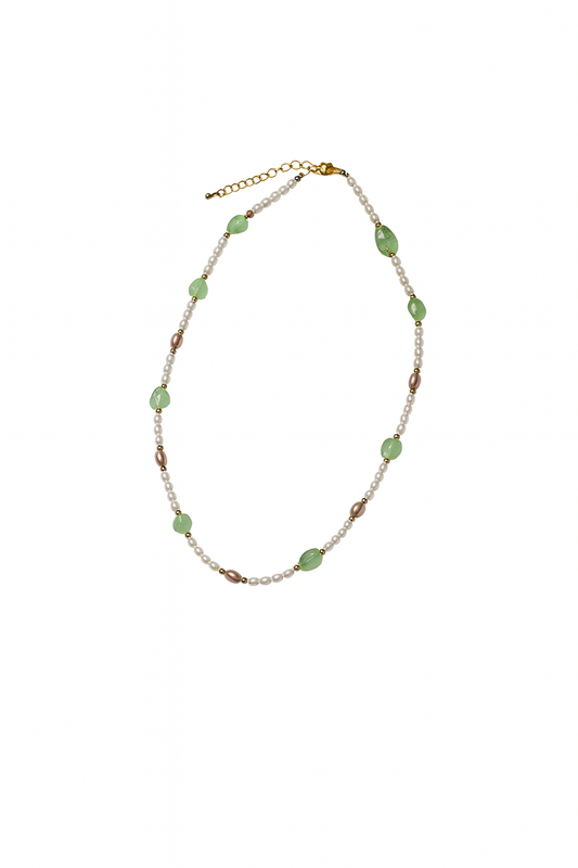 Beads Prehnite Pearl Green