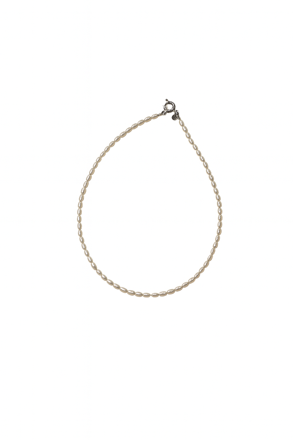 Small Pearls Necklace- Silver