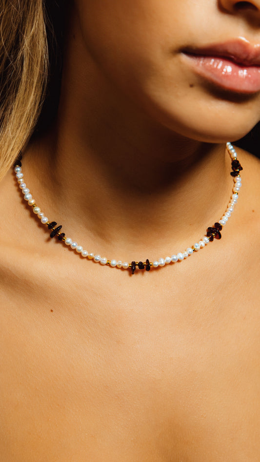 Beads Garnet Pearl Brown