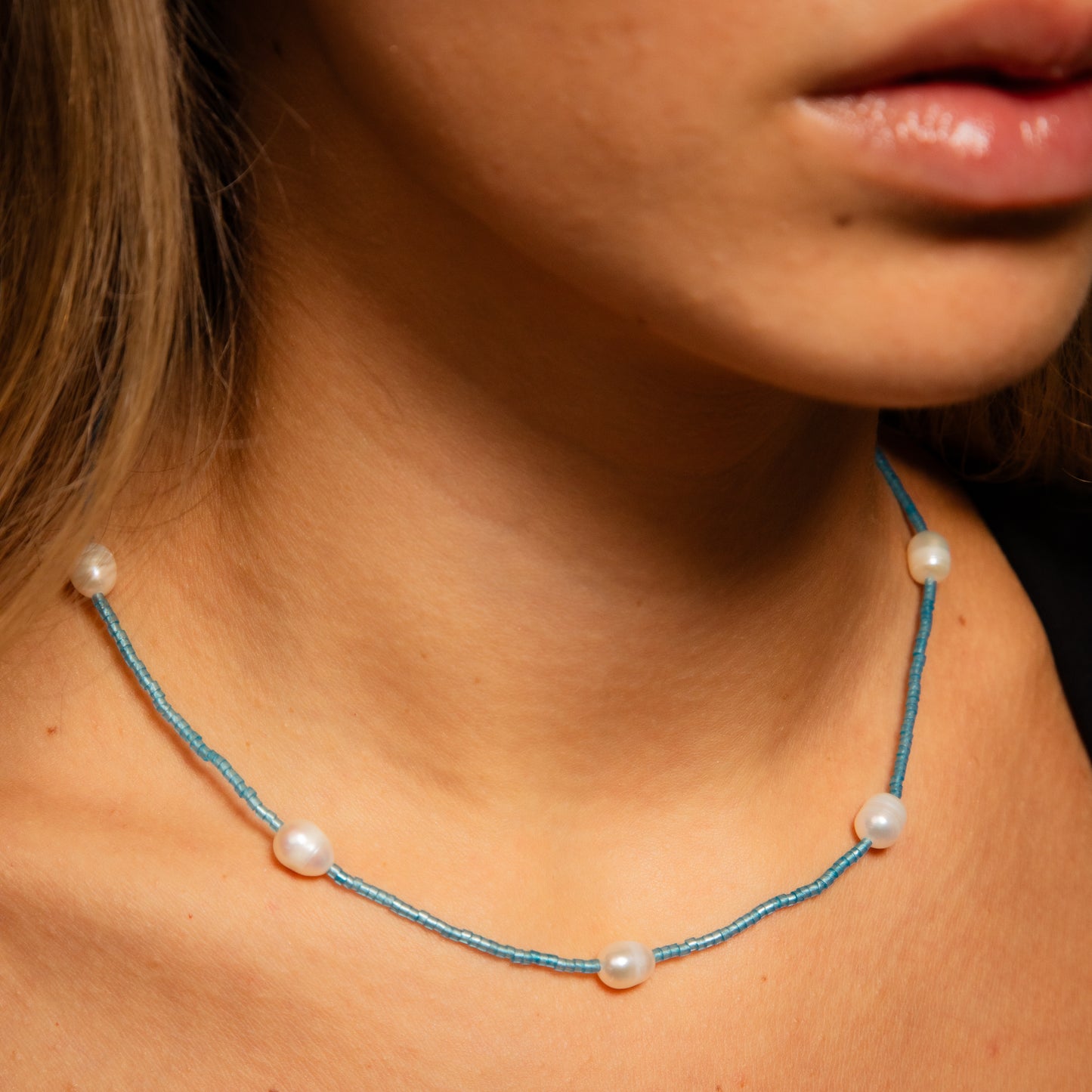 Pearl Acrylic Beads - Blue